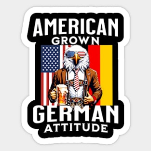 Bald Eagle Lederhosen American Ger Patriotic Sticker